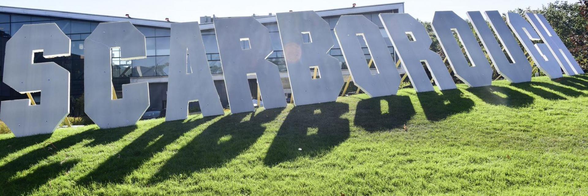 Scarborough sign on lawn