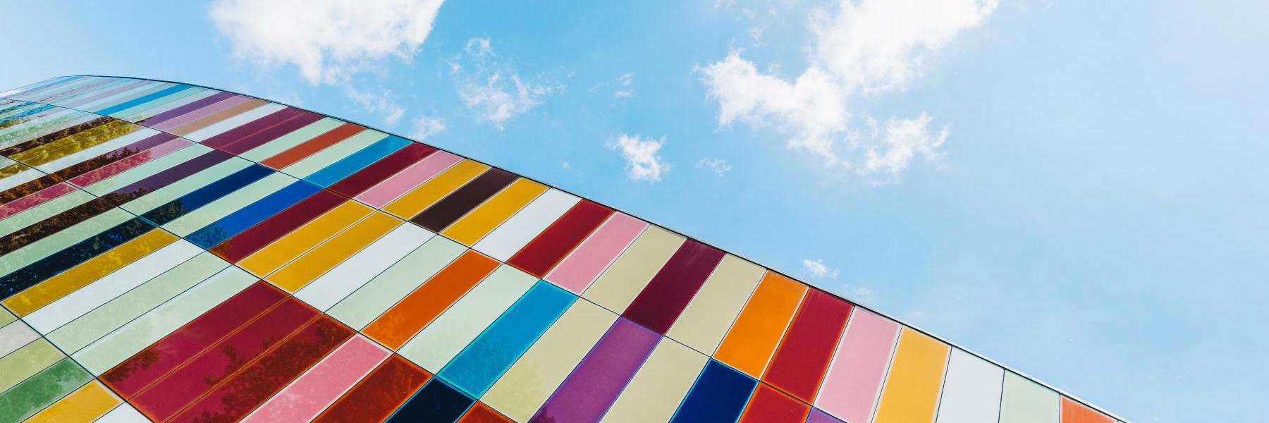 colourful tiles and sky