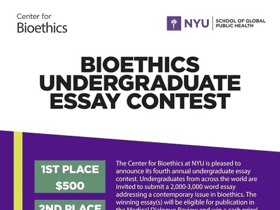 Bioethics Undergraduate Essay Contest