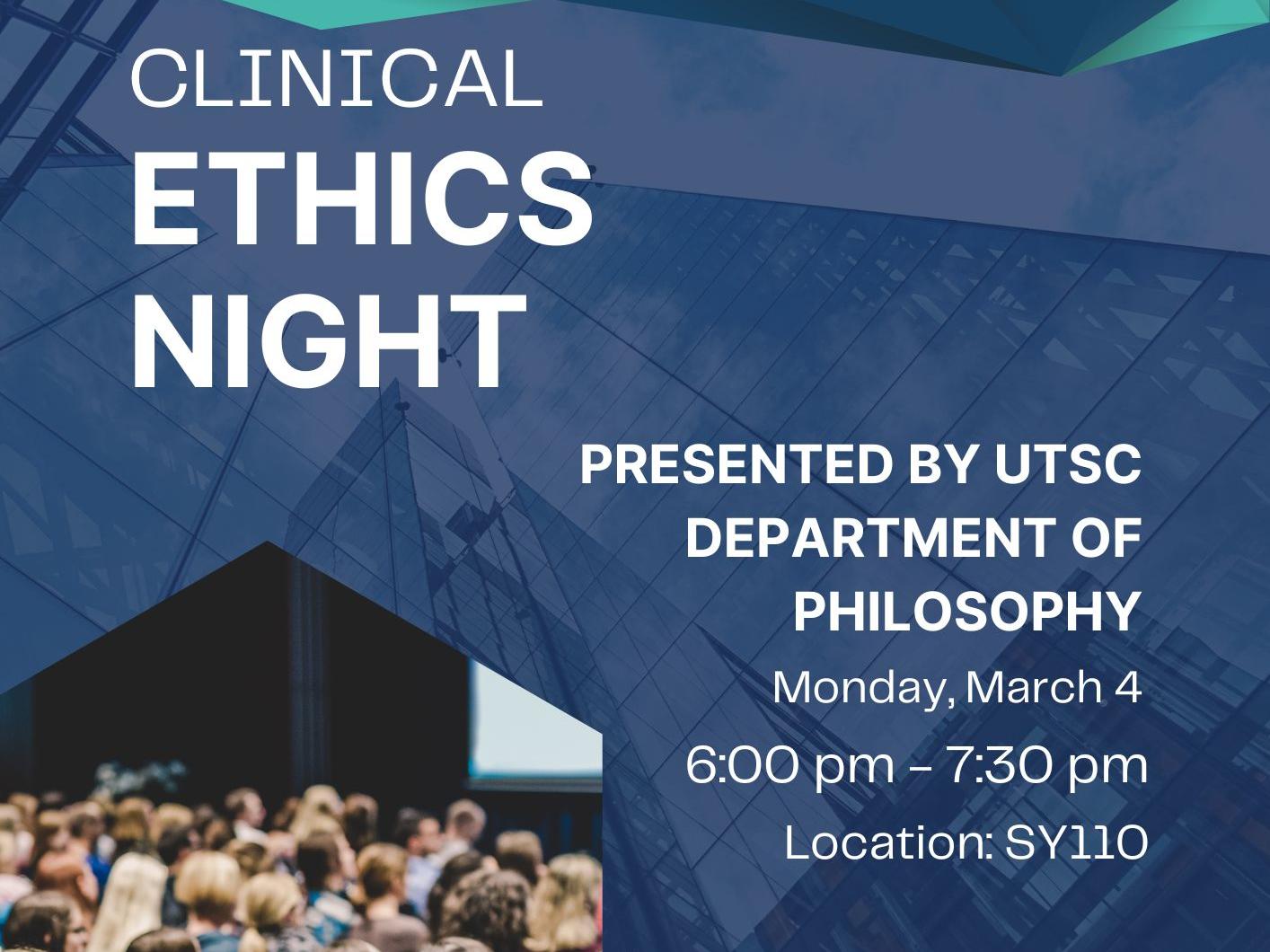 clinical ethic night poster