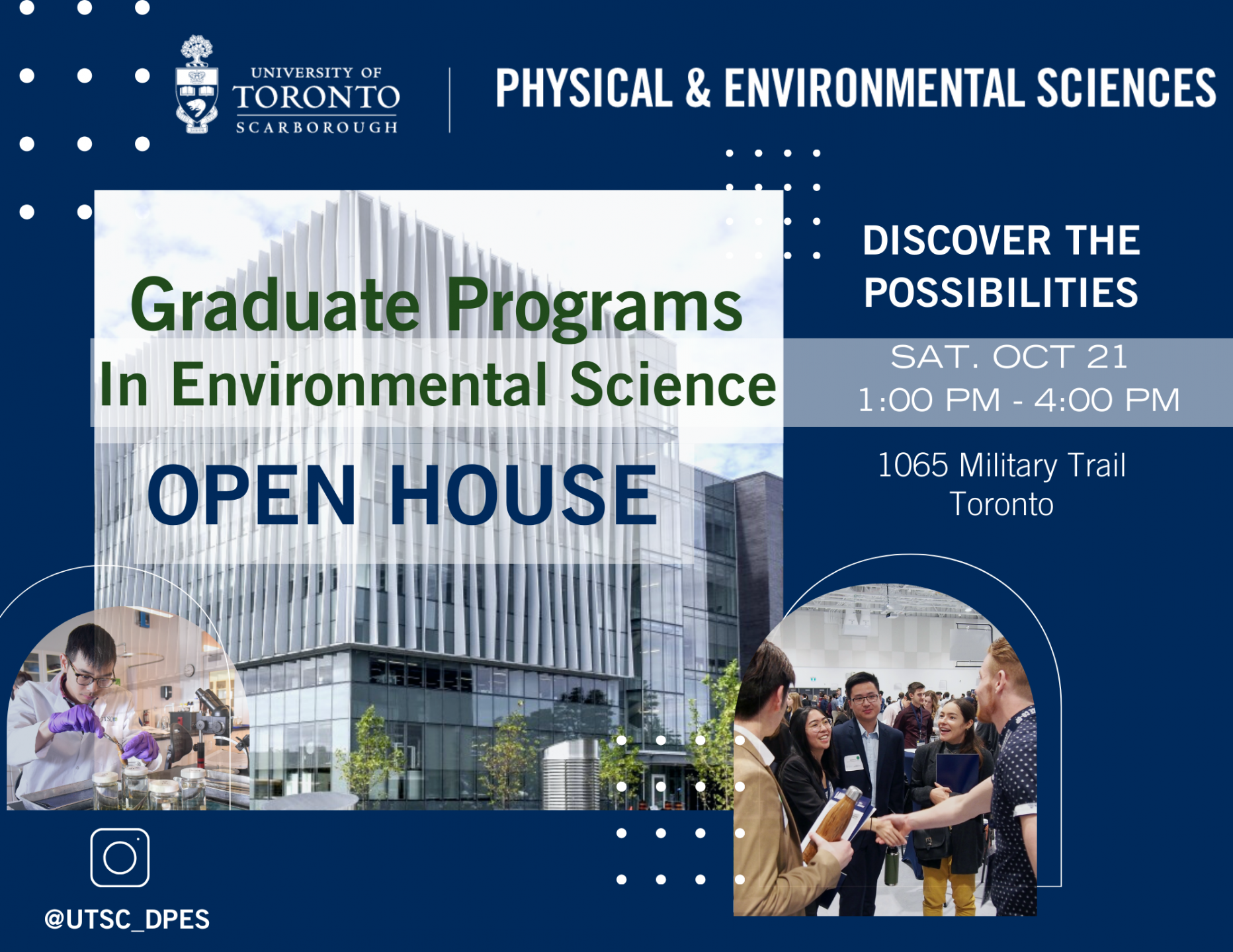 DPES Graduate Programs in Env Sci Open house