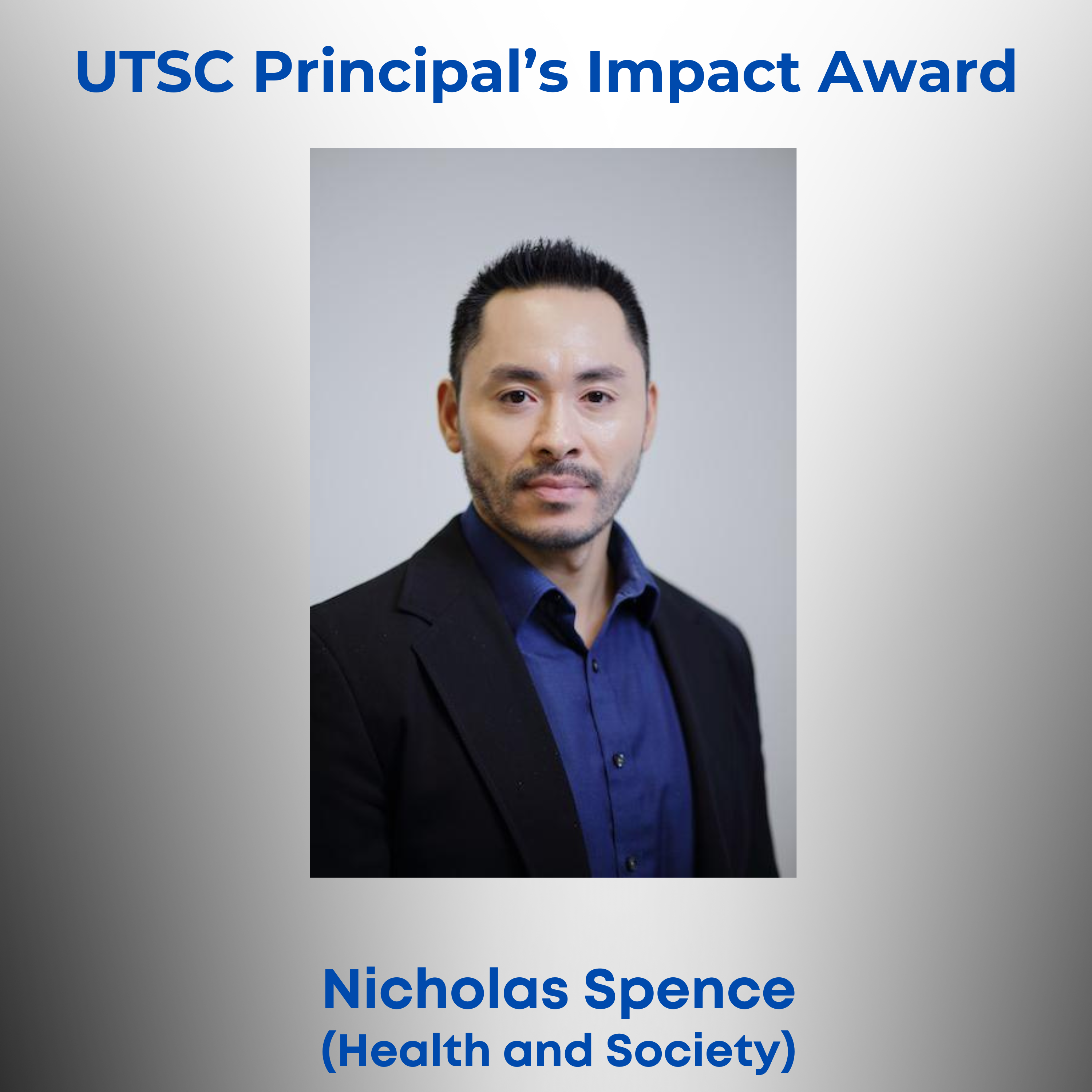 Photo of Principal's Impact Award winner Nicholas Spence