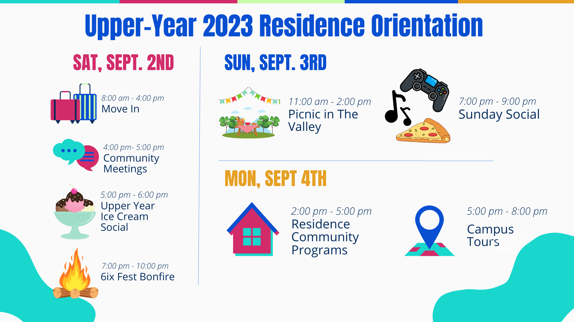 Upper Year Residence Orientation Schedule