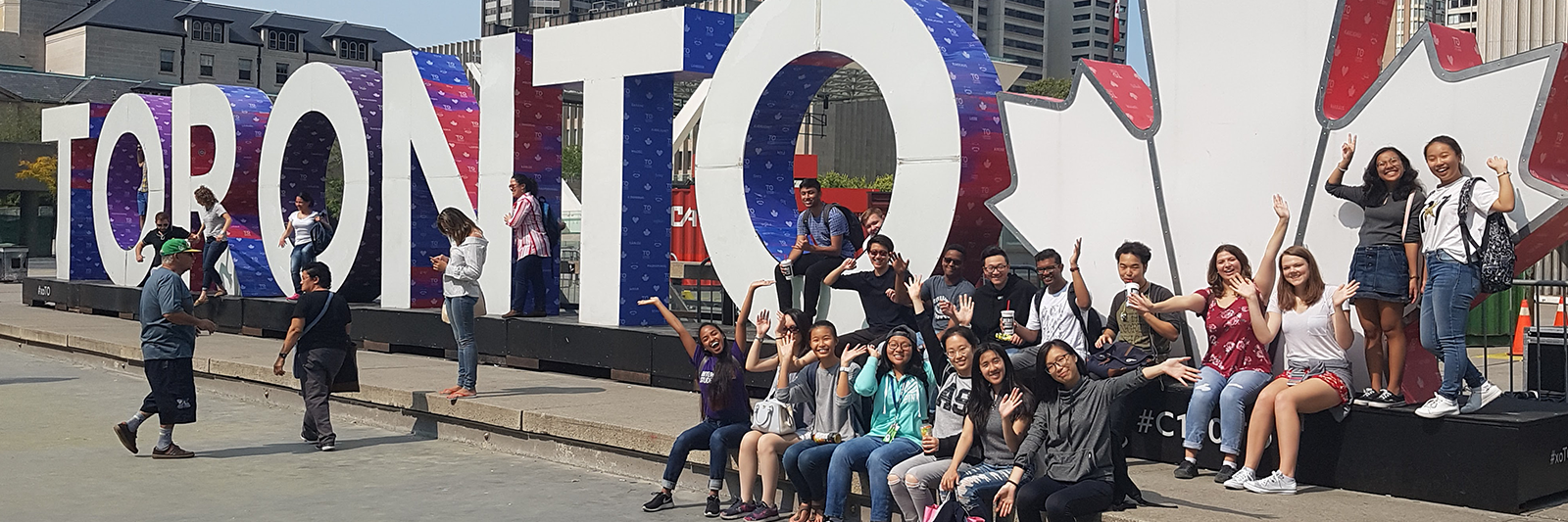Students with Toronto sign