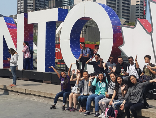 Students with Toronto sign