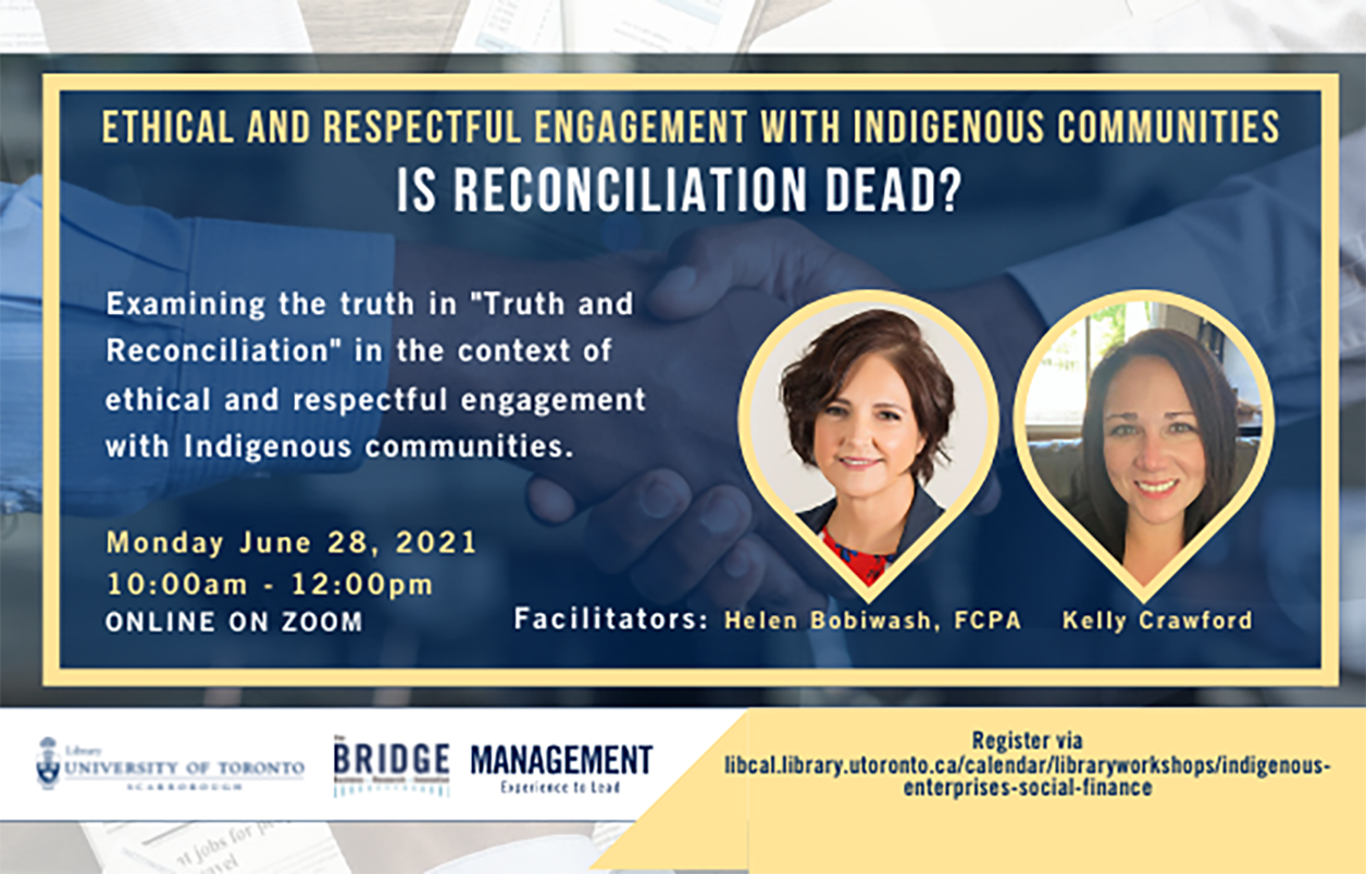 Is Reconciliation Dead Poster featuring speakers and event details