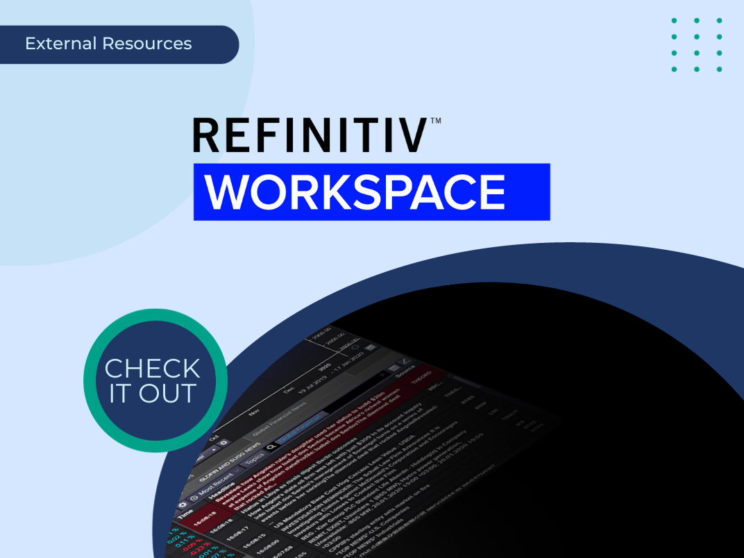 Refinitiv workspace cta with company information as abstract image